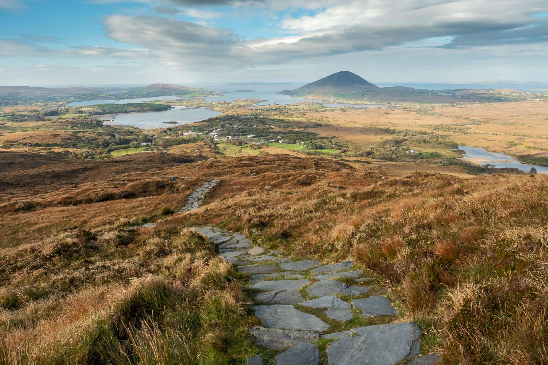 Connemara National Park the path to Diamond Hill